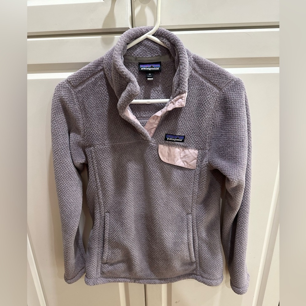 Patagonia Re-tool snap T pullover fleece purple size XS